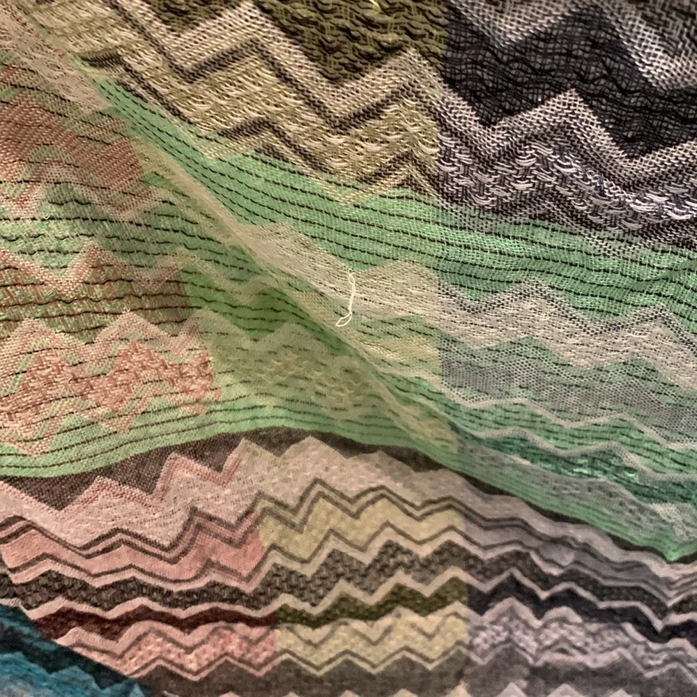 Woven Heart Multicolored Oversized Scarf/Wrap